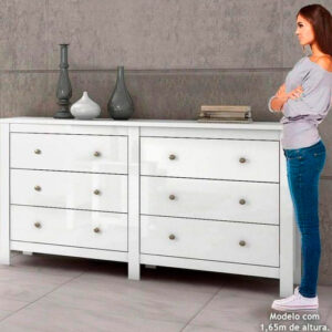 CÔMODA HORIZONTAL MAGGIORE C/06 GAV NEW - BRANCO - Imagem 3