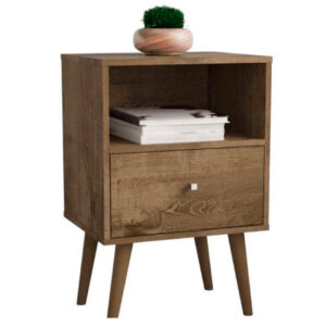 MESA DE CABECEIRA 01 GAVETA MODULO 450 MB2014 MADEIRA RÚSTICA