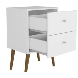 MESA DE CABECEIRA 02 GAVETAS MODULO 450 MB2015 BRANCO - Imagem 3