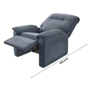 POLTRONA GIYAN RECLINAVEL 80 PE PLASTICO - VELUDO PARIS GRAFITE PLASTICO (FERRARI) - Imagem 5