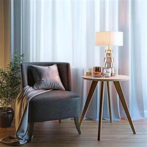 MESA CLASSIC LATERAL REDONDA OFF WHITE - (IMCAL) - Imagem 3