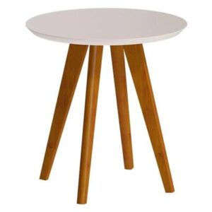 MESA CLASSIC LATERAL REDONDA OFF WHITE - (IMCAL) - Imagem 1
