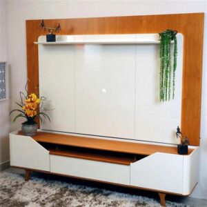 RACK ARC 2P 1.8 OFF WHITE/NATURE 1.80MT (IMCAL) - Imagem 3