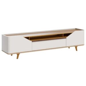 RACK ARC 2P 1.8 OFF WHITE/NATURE 1.80MT (IMCAL) - Imagem 1