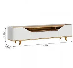 RACK ARC 2P 2.2 OFF WHITE/NATURE 2.20MT (IMCAL) - Imagem 3