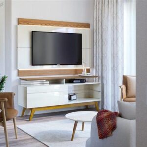 RACK CLASSIC MAIS 1G 1.4 OFF WHITE/NATURE 1.40MT (IMCAL) - Imagem 3