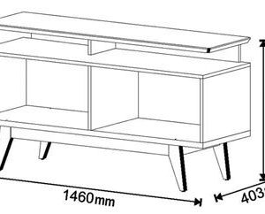 RACK CLASSIC MAIS 1G 1.4 OFF WHITE/NATURE 1.40MT (IMCAL) - Imagem 2