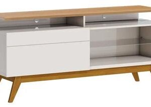 RACK CLASSIC MAIS 1G 1.4 OFF WHITE/NATURE 1.40MT (IMCAL) - Imagem 1
