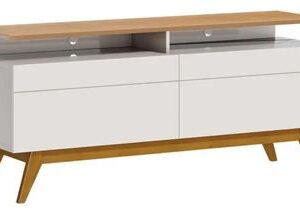 RACK CLASSIC MAIS 2G 1.4 OFF WHITE/NATURE 1.40MT (IMCAL) - Imagem 1