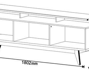 RACK CLASSIC MAIS 3G 2.2 OFF WHITE/NATURE 2.20MT (IMCAL) - Imagem 2