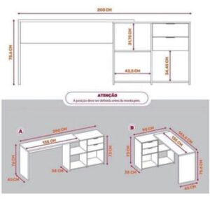 ESCRIVANINHA MESA OFFICE NT 2060 FREIJO TREND / FREIJO TREND (NOTAVEL) - Imagem 2