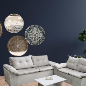 SOFA BALI NEW 2 LUGARES VELUDO AREIA BEGE CLARO (FENIX) BM - Imagem 3