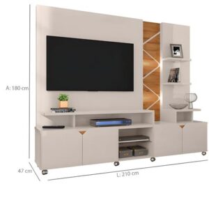 HOME CROSS FRISADO OFF WHITE PEROLIZADO JEQUITIBA (LUKALIAM) - Imagem 2