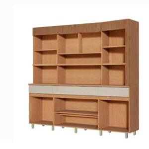 ARMARIO COZ KIT COZINHA 6 PORTAS 3 GAVETAS NESHER REALEZA 220CM 100% MDF - CARVALHO-GREIGE (NESHER) - Imagem 3